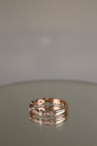 Rose gold art deco round brilliant diamond ring